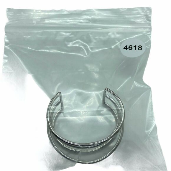 Elizabeth And James Funky Bracelet Women's Silver Tone Lightweight Open Cuff - Picture 5 of 14